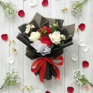 Buket Bunga Artifical Mini Ukuran 25x20cm Bunga Palsu - Bouquet Bunga Palsu Murah Free Kartu Ucapan