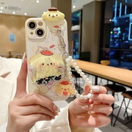 75 Apple pro max Ice Cream/Pudding Dog x/s/r Glitter Phone Case 8 7 6 s Chain