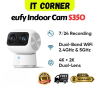 eufy Security Indoor Cam S350 Dual Cameras 4K UHD Resolution with 8x Zoom and 360° PTZ Human and Pet