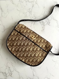 絕版中古包 Dior 酒紅老花半月包 斜背包 單肩包 側背包 二手包