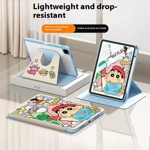 MINISO Crayon Shin-chan For iPad Case Air 4 5 Mini 6 7 10th 11th Gen Protective Case Funda IPAD A16 