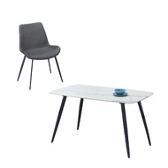 [特價]ASSARI-蓋瑞岩板免組裝餐桌椅組(1桌4椅)
