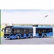 1: 42 Original Factory Yutong Dual-Source Railless Tram Shanghai Medium Transport BRT Hinged Car Bus