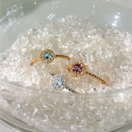 海藍寶/月光石/亞歷山大變石【眾星捧月】s925純銀 戒指 || 獨家