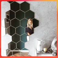 Hexagon Mirror  Acrylic Wall Stickers Background Wall Dressing Crystal Stereo Mirror Stickers