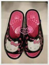 小花花日本精品♥ Hello Kitty 健康按摩拖鞋 室內拖鞋 按摩拖鞋 居家拖鞋 917180黑桃78962606