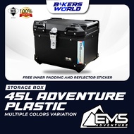 EMS ADVENTURE TOP BOX ABS PLASTIC MOTORCYCLE BOX EMS 45L 55L STORAGE BOX MOTOR EMS BOX 45 LITER