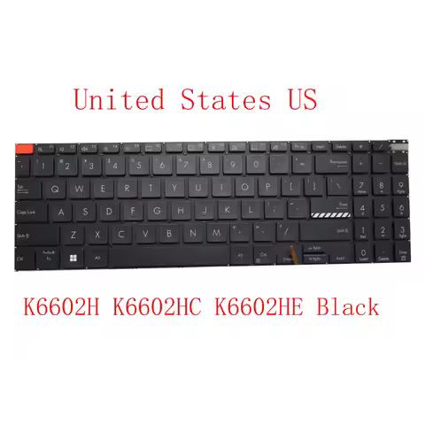 Laptop Keyboard For ASUS Vivobook Pro 16 OLED K6602H K6602HC K6602HE US\RU Black US\BG Silver Withou