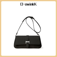 O-owinkK Women's New Baguette Bag Solid Color Stylish Shoulder Crossbody