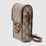 brand new GUCCI_ GUCCI_ 625615 GUCCI_ Horsebit 15 PVC mobile phone bag shoulder bag shoulder backpack inclined shoulder bag side bags