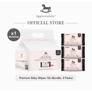 Ready stock 2buddle 6pcs Applecrumby mini wipes tissue Premium Manuka Honey Extract Baby wipes 10s-2