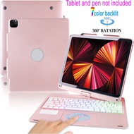 Touchpad Keyboard Case For iPad pro 12.9 3th 4th gen 5th 6th generation 2018 2020 2021 2022 Wireless Bluetooth Backlight trackpad Keyboard Cover Casing
