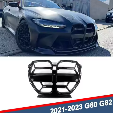 Gloss Black CSL STYLE Front Kidney Grille ABS For BMW G80 M3 G82 G83 M4 2020+