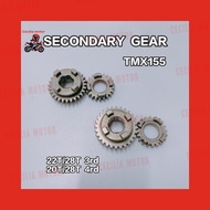 MOTORCYCLE SECONDARY GEAR FOR TMX-155 22T/28T - 3RD/20T/28T - 4RD
