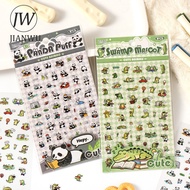 JIANWU Cute Pets Gather Series Kawaii Animal Landscape Material Collage Scrapbooking PET Sticker Cre