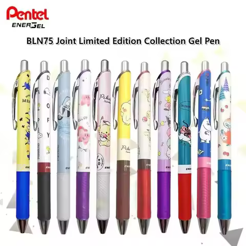 1pcs Pentel BLN75 Quick-drying Black Gel Pen Cute Cartoon Anime Special Edition Collection Japanese 