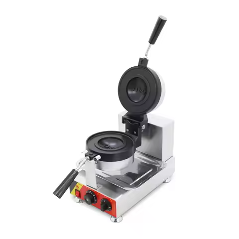 Snack Machine Sandwich Hamburger Waffle Bowl Maker UFO Burger Press Maker Machine