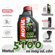 Dầu nhớt xe máy số côn MOTUL 5100 4T 10W30 nhớt Bán tổng hợp