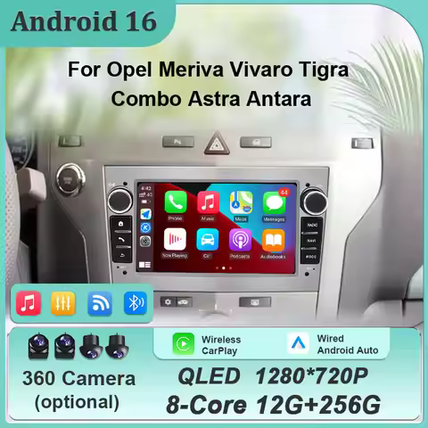 Android16 7'' Car Radio for Opel Meriva Vivaro Tigra Combo Astra Antara GPS Navigation Stereo Head U