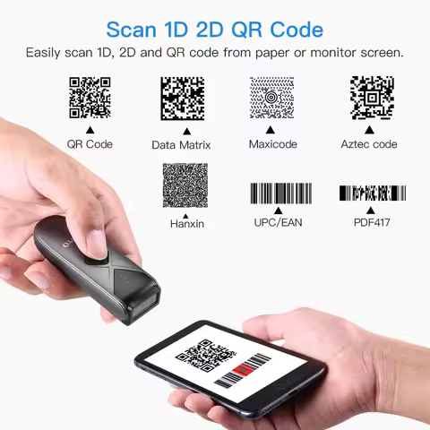 Eyoyo EY-015P Bluetooth Barcode Scanner 3 colors 1D/2D QR Code Scanner Portable 3-in-1 Connection fo