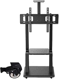 Tv Rack stand wall bracket Adjustable Height TV Cart with Storage, Heavy Duty Floor Stand Trolley for 32/40/43/50/55/60/65/70/75 Plasma/LCD/LED, Load 110kg TV Rack