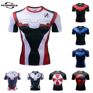 Marvel Avengers T Shirt For Men Compression GYM Sportswear Jersey Quick Dry Men Tshirt