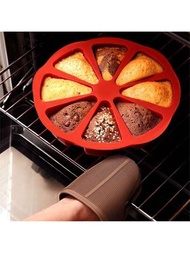 1入組8三角格子蛋糕模具矽膠部分蘇格蘭烤餅和香脆鬆餅烤盤用於製作蛋糕, 麵包, 杯子蛋糕, 芝士蛋糕等食品與肥皂的矽膠部分8格子蛋糕模具