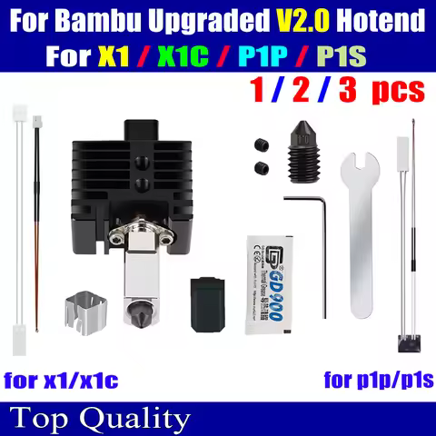 For Bambu Lab X1 Hotend Upgrade 2.0 Version Nozzle Bambulab Bi Metal Fit Bamboo Bambulabs P1P P1S X1