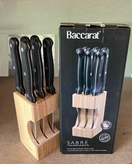 Baccarat Sabre Steak Knife Block Set 7pcs