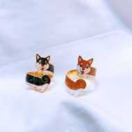 柴犬 Shiba  繞指戒指 狗狗 寵物飾品 紙盒包裝 生日禮物