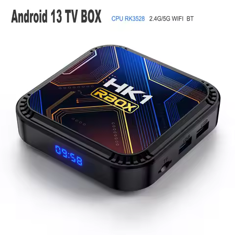 HK1 RBOX K8S Android 13.0 TV Box Rockchip RK3528 4K 2.4G 5G Wifi6 BT5.0 100M Lan 3D ROM 16GB 32GB 64