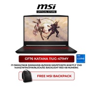 MSI GF76 Katana 11UG-471MY (I7-11800H/16GB 3200MHZ(8+8)/512GB SSD/RTX3070 8GB/17.3" FHD 144HZ/W11H/2YW/BLACK + Backpack)