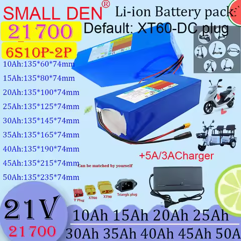 21V 10Ah 15Ah 20Ah 25Ah 30Ah 35Ah 40Ah 45Ah 50A 21700 lithium battery pack 0-1000W high-power portab