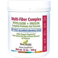 NEW ROOTS HERBAL Multi-Fiber Complex Powder Unflavored 12 oz (340 g) | Psyllium Husk & Inulin Chicor