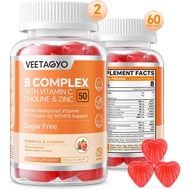 B Complex 50 Gummies ,Methylated B Complex with Vitamin C,Choline & Zinc - Active Methylated B-Compl