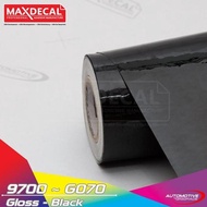 MAXDECAL 9700 - G070 Black Gloss Premium Car Wrap Sticker [METER]