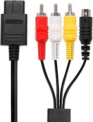 Y.D.F N64 RCA Compsite + S Video Cable (2 in 1, N64 AV Cable Only for N64/ NGC/SNES/SFC Multi Premiu