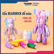 Acrylic Self-Colored Bearbrick Bear Statue Toy, DIY Handmade Giant Bearbrick Bear Embryo