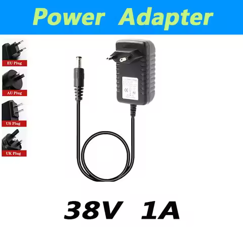 New 38V 1A 38V 1000mA Power Adapter DC Adaptor 100-240v ac 5.5x2.1mm-2.5mm DC cable Power Supply US/
