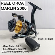 Reel Spinning Orca Marlin 1000 2000 3000 Power Handle One Way System Aluminium Spool Atau Rell Kerek