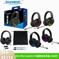 P PS5 Wireless 2.4G Headset with Microphone PS4/Switch/PC Universal Headset with RGB Light