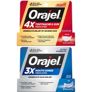 Orajel 3X Medicated for Mouth Sores & 4X for Toothache & Gum Pain, 9.4g 0.33oz tube