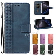 Magnetic Leather Flip Cover for OnePlus 13R 13T 13 12R 11 10T Nord 5 CE 4 3 2 Lite 1+ 5G Checkered B