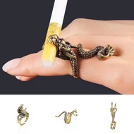 2PCS Cigarette Holder Ring Clip Smoker Holder Cigarette Holder Ring Dragon Men