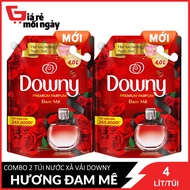 Combo 2 Túi Nước Xả Vải DOWNY Nước Hoa Cao Cấp Đậm Đặc Hương Đam Mê Túi 4L