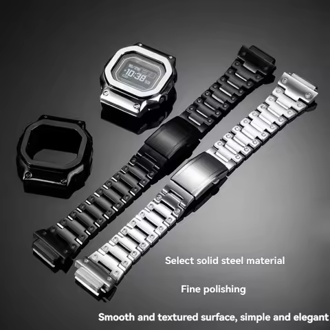 Solid Stainless Steel Watch Band Strap + Bezel for Casio G-SHOCK DW-H5600 DWH5600 | Rate Monitor | R