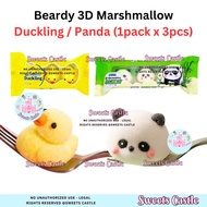 Halal ** Beardy 3D Marshmallow Duckling / Panda 30g LOOSE   Viral Candy Peeps So Fluffy SC