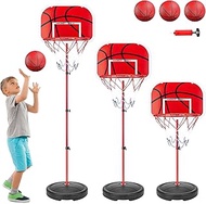 Outdoor Basketball Hoop for Children, Includes 2 x Nets, 3 x Basketball, Pump & Installation Tools, 
