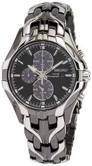 Watch for Men - with Solar Chronograph, 6-Month Power Reserve, Date Calendar, and Water-Resistant to