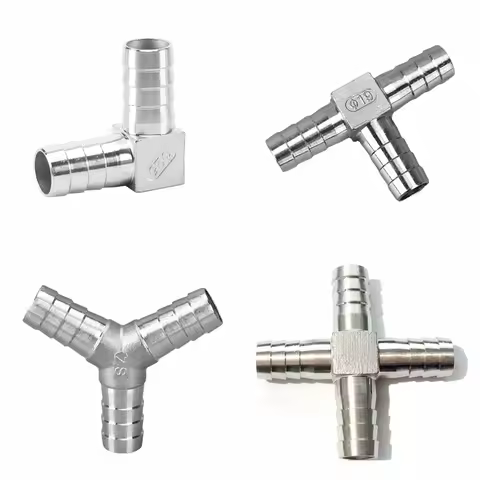6 8 10 12 13 14 15 16 20 25 32 40 50 mm Hose Barb Elbow Corss Tee U Y Shape 2 3 4 Ways Hosetail Spli